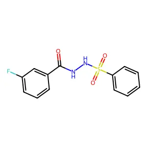 3-Fluorobenzoic acid 2-(phenylsulfonyl)hydrazide structure