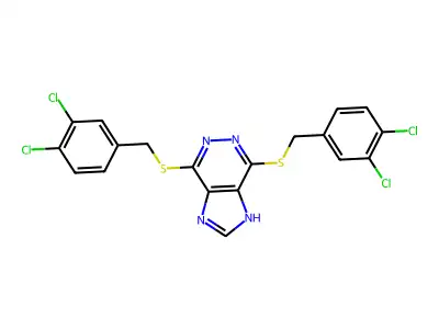 4,7-Bis((3,4-dichlorobenzyl)thio)-1H-imidazo(4,5-d)pyridazine structure