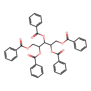 Xylitol, pentabenzoate structure