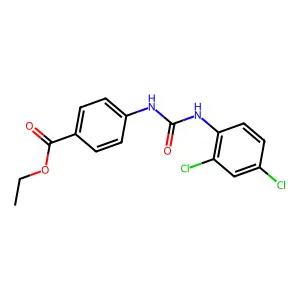 Ethyl 4-(3-(2,4-dichlorophenyl)ureido)benzoate structure