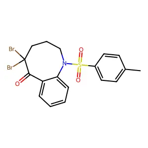 5,5-Dibromo-1-(4-methylbenzene-1-sulfonyl)-2,3,4,5-tetrahydro-1-benzazocin-6(1H)-one structure