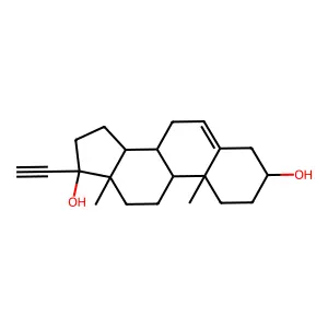 17-alpha-Pregn-5-en-20-yne-3-beta,17-beta-diol structure