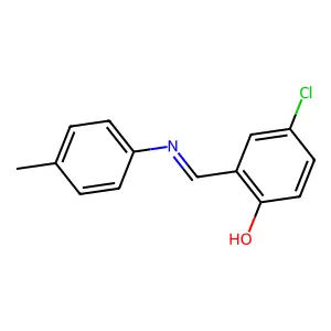 Phenol, 4-chloro-2-[[(4-methylphenyl)imino]methyl]- structure