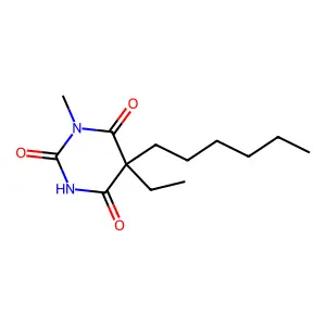 5-Ethyl-5-hexyl-1-methyl-1,3-diazinane-2,4,6-trione structure