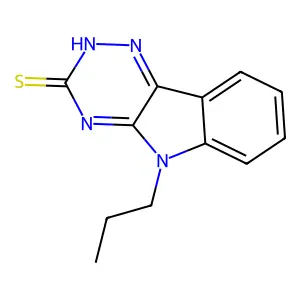 2,5-Dihydro-5-propyl-3H-1,2,4-triazino[5,6-b]indole-3-thione structure