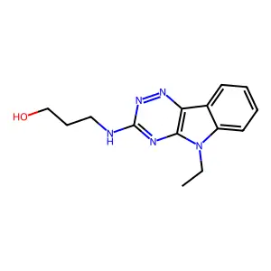 3-((5-Ethyl-5H-(1,2,4)triazino(5,6-b)indol-3-yl)amino)-1-propanol structure