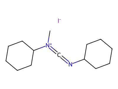 N,N'-Dicyclohexyl-N-methylcarbodiimidium iodide structure