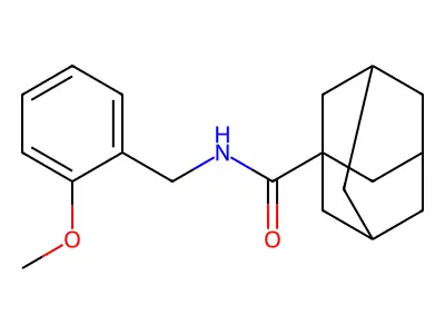 N-[(2-methoxyphenyl)methyl]adamantane-1-carboxamide structure