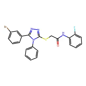 C22H16BrFN4OS structure