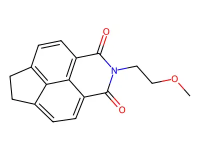 2-(2-methoxyethyl)-6,7-dihydro-1H-indeno[6,7,1-def]isoquinoline-1,3(2H)-dione structure