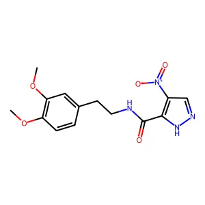 N-(2-(3,4-Dimethoxyphenyl)ethyl)-4-nitro-1H-pyrazole-3-carboxamide structure