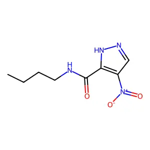 N-butyl-4-nitro-1H-pyrazole-5-carboxamide structure