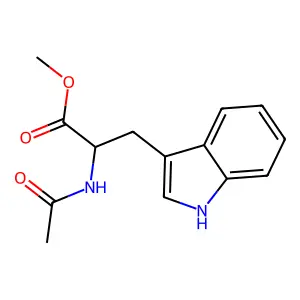 methyl 2-acetamido-3-(1H-indol-3-yl)propanoate structure