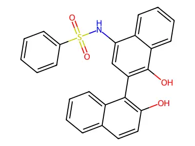 N-[4-hydroxy-3-(2-hydroxynaphthalen-1-yl)naphthalen-1-yl]benzenesulfonamide structure