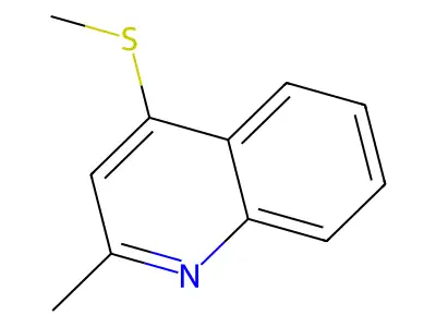 2-Methyl-4-(methylthio)quinoline structure
