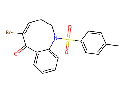 (4E)-5-bromo-1-(4-methylphenyl)sulfonyl-2,3-dihydro-1-benzazocin-6-one structure