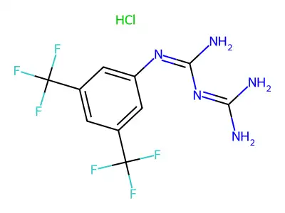 1-[3,5-Di(trifluoromethyl)phenyl]biguanide structure
