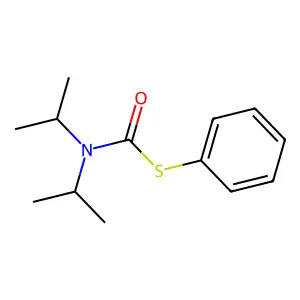 Carbamothioic acid, bis(1-methylethyl)-, S-phenyl ester structure