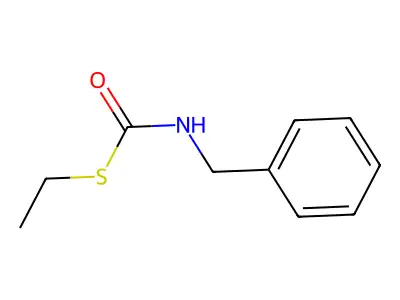 Carbamothioic acid, (phenylmethyl)-, S-ethyl ester structure