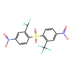 Bis[4-nitro-2-[trifluoromethyl]phenyl]sulfone structure
