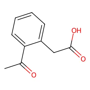 Benzeneacetic acid, 2-acetyl- structure
