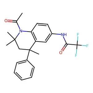 N-(1-acetyl-2,2,4-trimethyl-4-phenyl-3H-quinolin-6-yl)-2,2,2-trifluoroacetamide structure