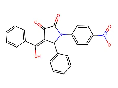 4-benzoyl-3-hydroxy-1-(4-nitrophenyl)-5-phenyl-1H-pyrrol-2(5H)-one structure