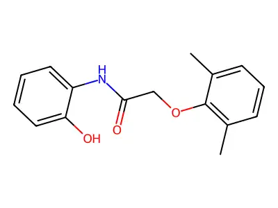 2-(2,6-dimethylphenoxy)-N-(2-hydroxyphenyl)acetamide structure