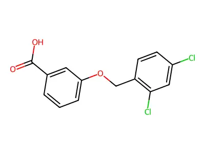 3-[(2,4-Dichlorobenzyl)oxy]benzoic acid structure