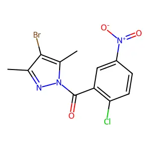 4-Bromo-1-(2-chloro-5-nitrobenzoyl)-3,5-dimethyl-1H-pyrazole structure