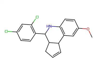 4-(2,4-dichlorophenyl)-8-methoxy-3a,4,5,9b-tetrahydro-3H-cyclopenta[c]quinoline structure
