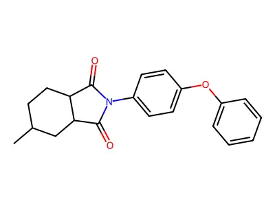5-methyl-2-(4-phenoxyphenyl)hexahydro-1H-isoindole-1,3(2H)-dione structure
