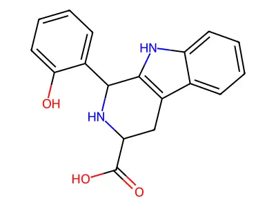 1-(2-hydroxyphenyl)-2,3,4,9-tetrahydro-1H-pyrido[3,4-b]indole-3-carboxylic acid structure