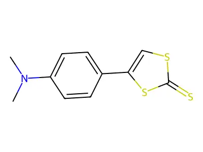 4-(4-(Dimethylamino)phenyl-1,3-dithiole-2-thione structure