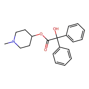 1-Methyl-4-piperidyl benzilate structure