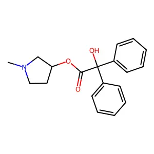 (1-Methylpyrrolidin-3-yl) 2-hydroxy-2,2-diphenyl-acetate structure