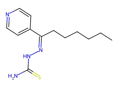 (1-Pyridin-4-ylheptylideneamino)thiourea structure