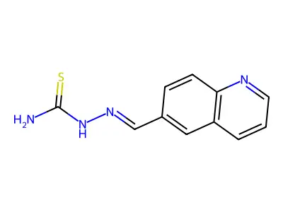 (Quinolin-6-ylmethylideneamino)thiourea structure