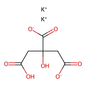 Dipotassium hydrogen citrate structure