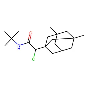 N-tert-Butyl-2-chloro-2-(3,5-dimethyltricyclo[3.3.1.1~3,7~]decan-1-yl)acetamide structure