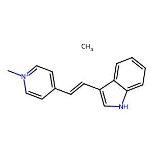 3-[2-(1-Methylpyridin-4-ylidene)ethylidene]indole;hydroiodide structure