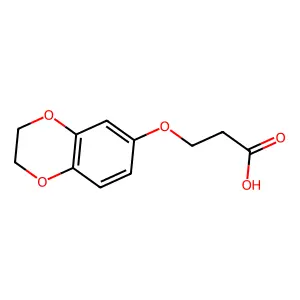 3-(2,3-Dihydro-benzo[1,4]dioxin-6-yloxy)-propionic acid structure