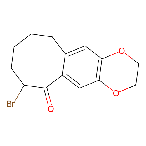 7-bromo-2,3,8,9,10,11-hexahydrocycloocta[4,5]benzo[1,2-b][1,4]dioxin-6(7H)-one structure