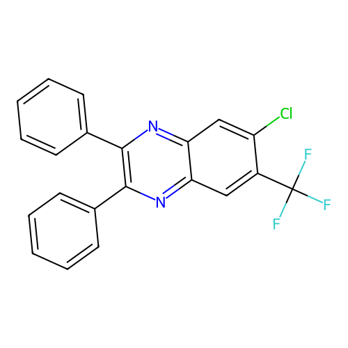 6-Chloro-2,3-diphenyl-7-(trifluoromethyl)quinoxaline structure