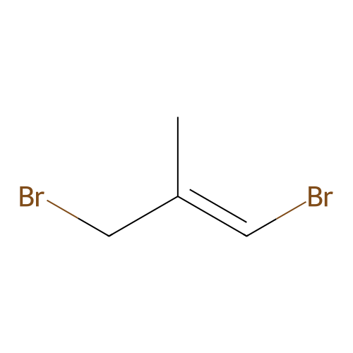 (E)-1,3-dibromo-2-methylprop-1-ene structure