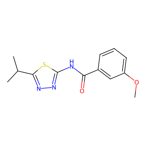 N-(5-Isopropyl-[1,3,4]thiadiazol-2-yl)-3-methoxy-benzamide structure
