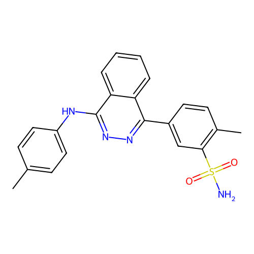 2-Methyl-5-[4-(4-methylanilino)phthalazin-1-yl]benzenesulfonamide structure
