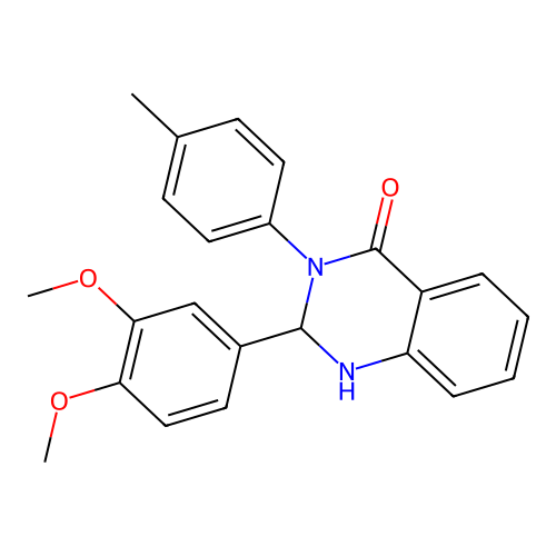 2-(3,4-dimethoxyphenyl)-3-(4-methylphenyl)-2,3-dihydroquinazolin-4(1H)-one structure
