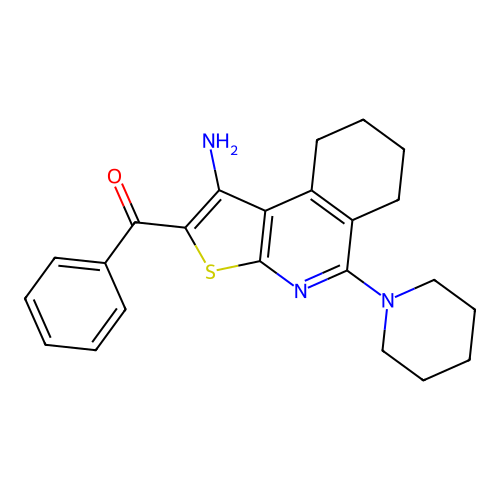 2-BENZOYL-5-(PIPERIDIN-1-YL)-6H,7H,8H,9H-THIENO[2,3-C]ISOQUINOLIN-1-AMINE structure