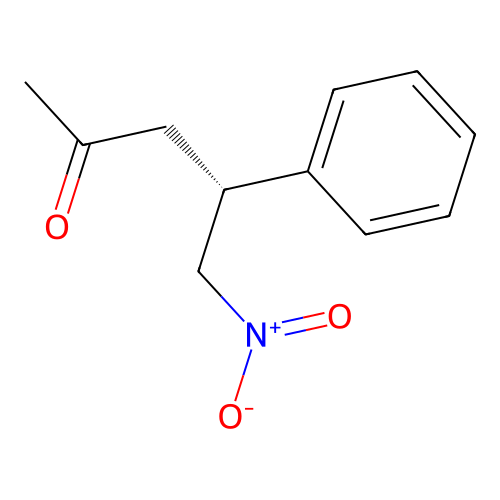 (4R)-5-nitro-4-phenylpentan-2-one structure